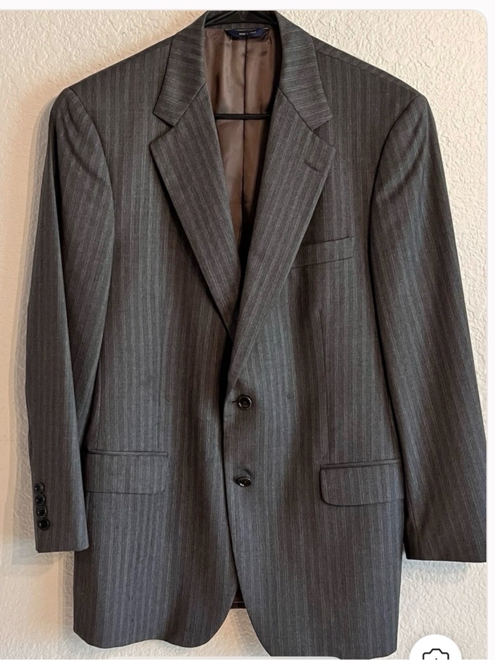 Brooks Brothers 1818 Loro Piana Vintage wool gray pinstripe blazer 41R Italy